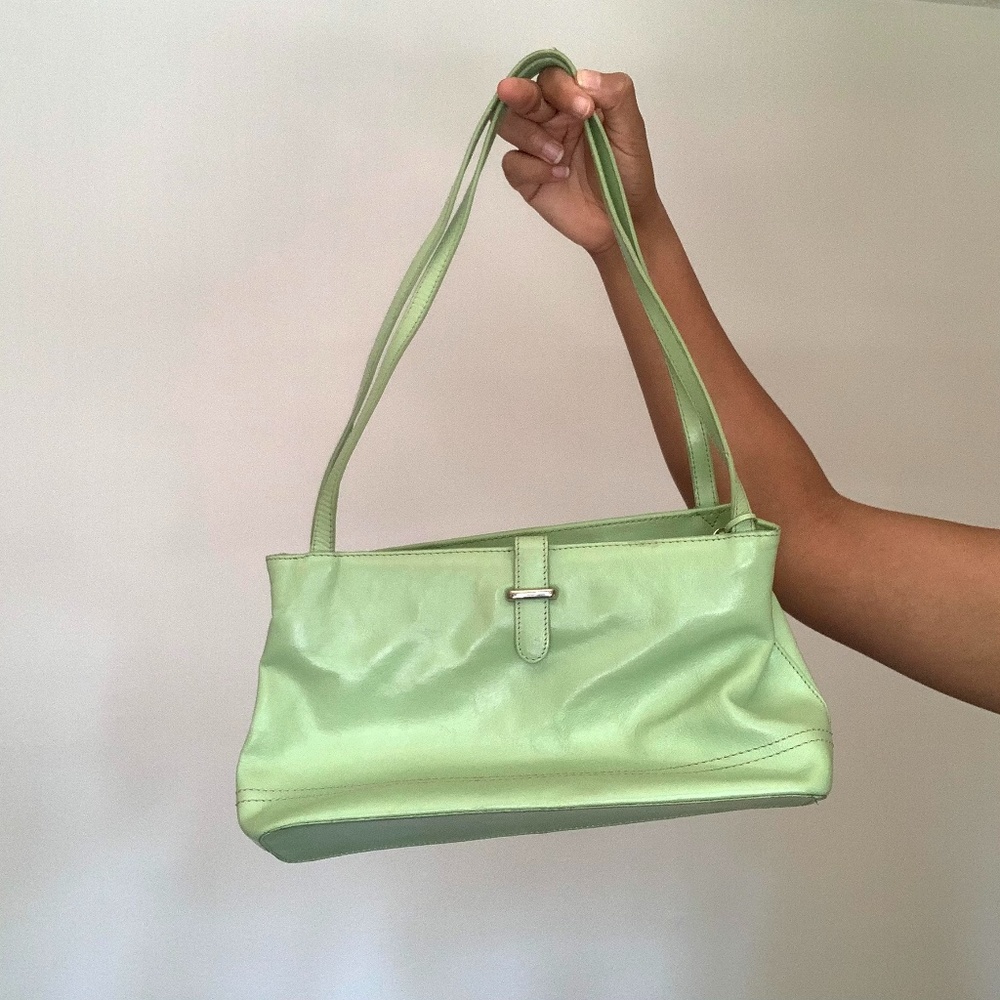 🥝 ROLFS Lime Green Y2K Shoulder Bag Leather